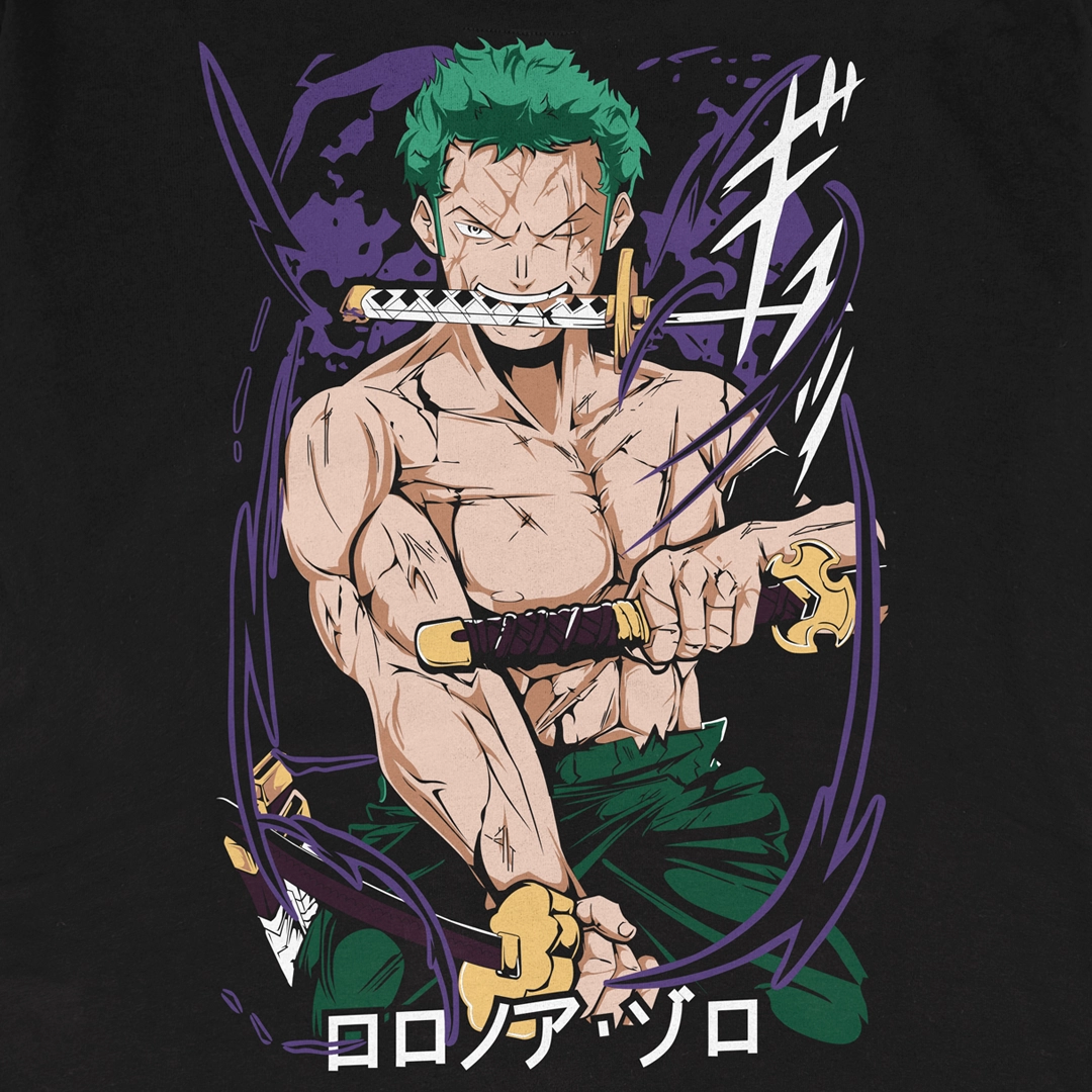 T-shirt para fãs One Piece – Zoro T-shirt para fãs One Piece – Zoro - Image 3