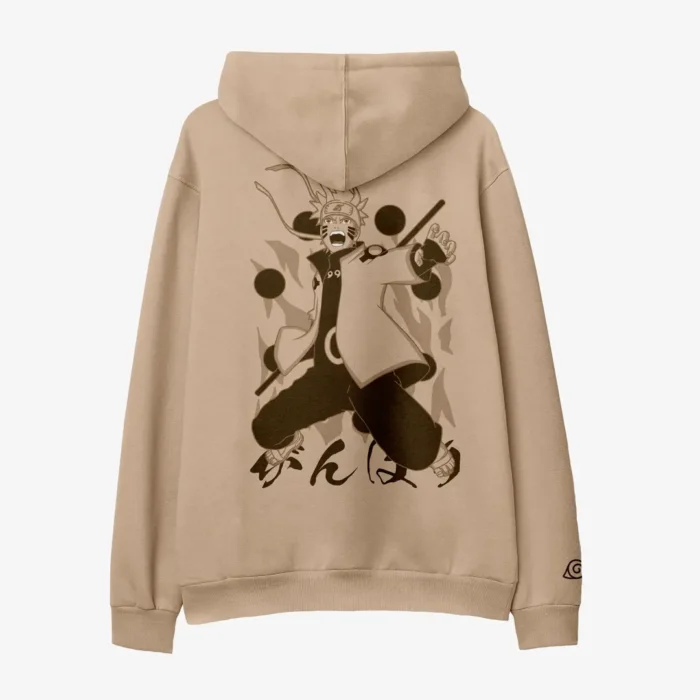 Hoodie com capuz para fãs de Naruto Kurama Sennin Sage mode e Sasuke Uchiha