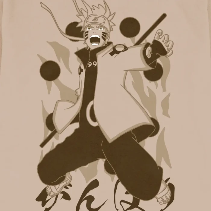 T-shirt para fãs Naruto - Ganbari - Image 2