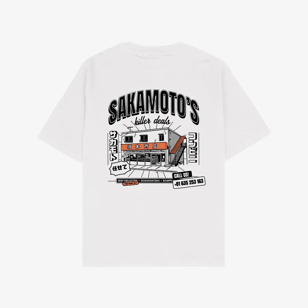 T-shirt para fãs Sakamoto Days – Sakamoto Killer Deals T-shirt para fãs Sakamoto Days – Sakamoto Killer Deals