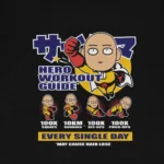 T-shirt para fãs One Punch Man – Hero Workout Guide - Image 2