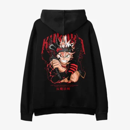 Sweatshirt Hoodie Black Clover Asta Anti Magia