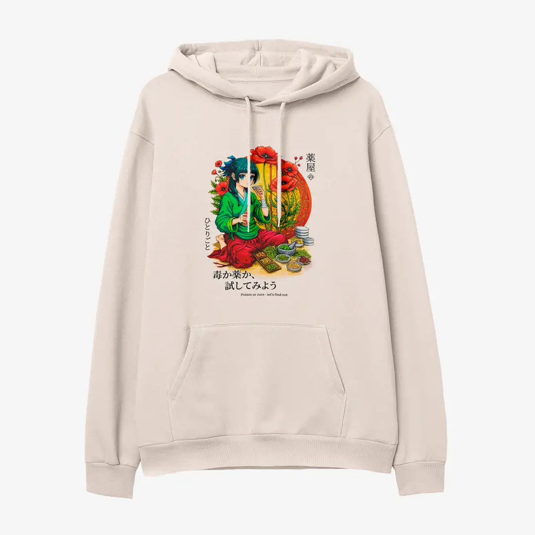 Sweatshirt para fãs Diarios de Uma Apotecária - Poison or cure hoodie The Apothecary Diaries Maomao
