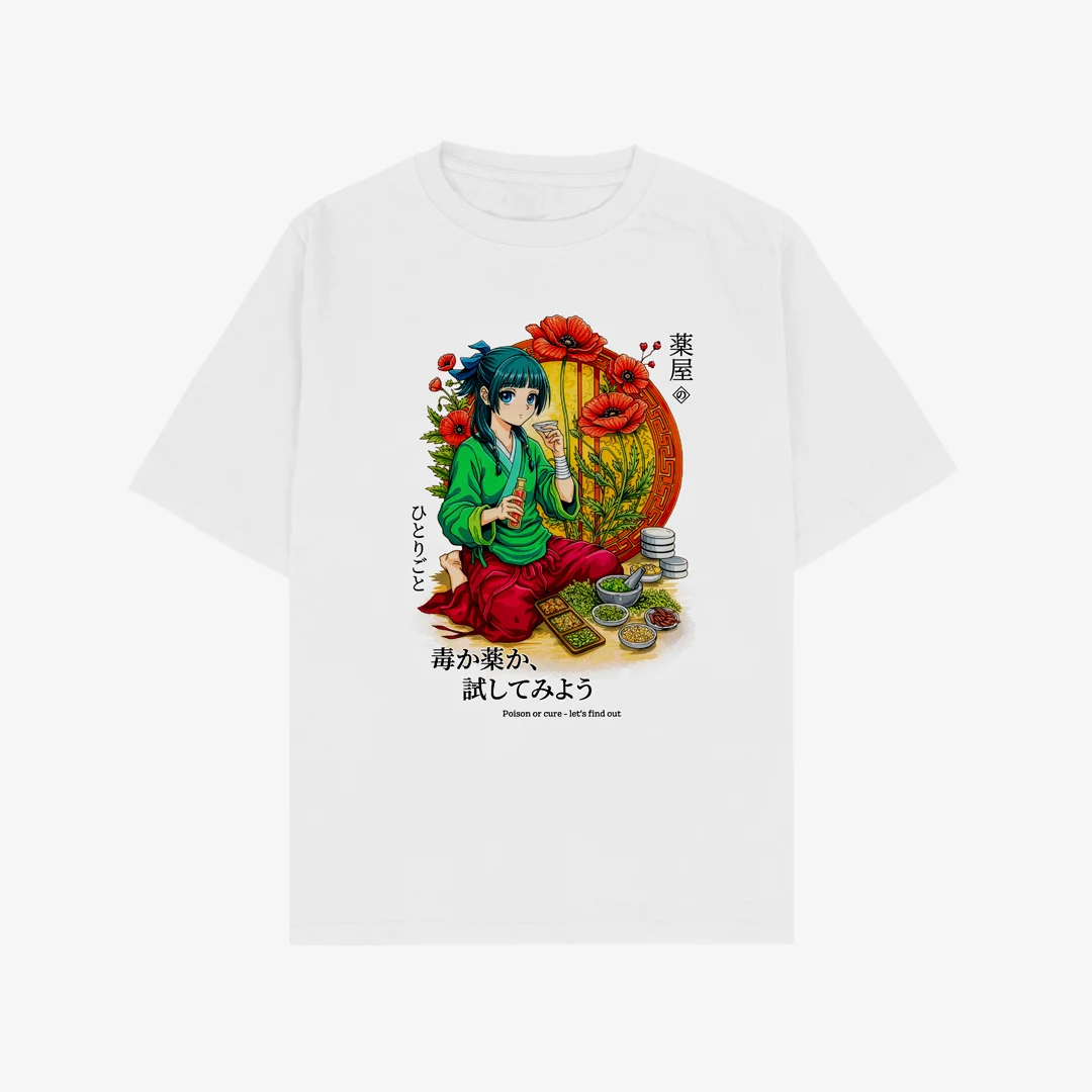 T-shirt the apothecary diaries maomao T-shirt para fãs Diarios de Uma Apotecária - Poison or cure